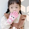 5-12 Years Winter Children Girl Gloves Knitted Warm Soft Cartoon Rabbit Full Finger Gloves Kids Outdoor Lovely Girl Mittens 4