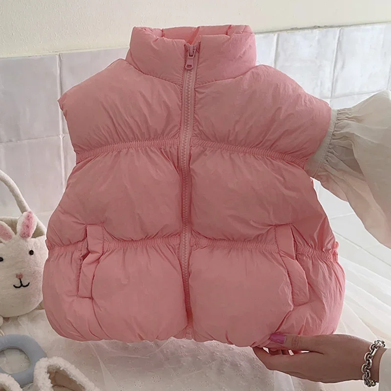 جديد الربيع أسفل سترة معاطف الخريف الاطفال سماكة الياقة المدورة صدرية الفتيان الفتيات العصرية الدافئة ملابس خارجية ملابس الأطفال 2-6 سنوات