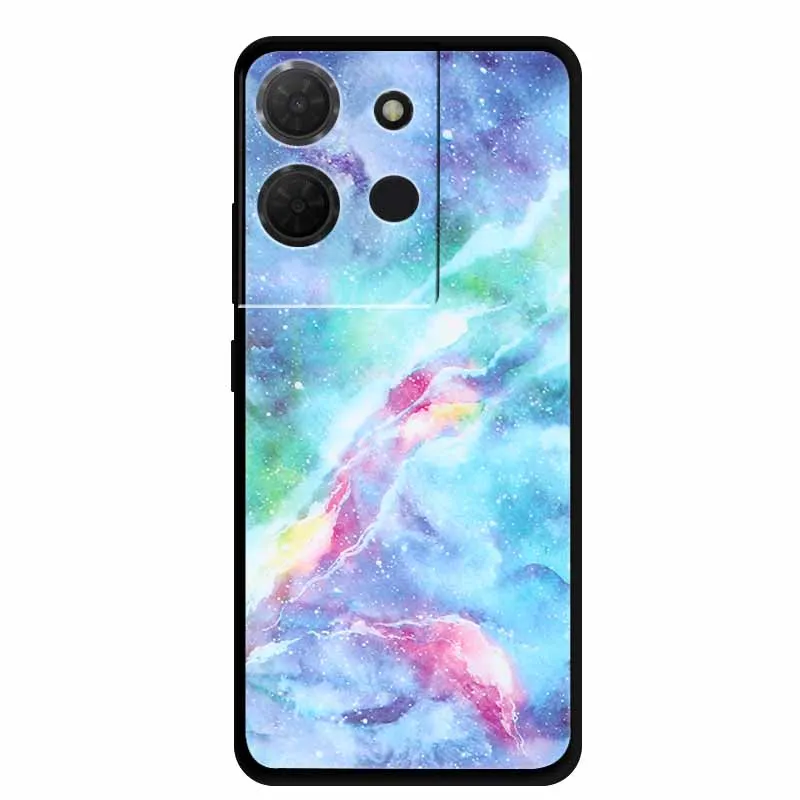 Stylish Black Marble Silicone Phone Cover - Fashionable and Protective TPU Shell