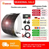 DOKIO-Panneaux solaires étanches et flexibles, 100Wset 200Wset 400Wset 18V, batterie monocBN alline de camping 12V 1