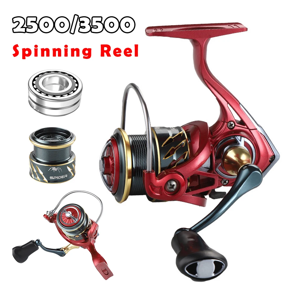 

2500/3500 Spinning Reel 5.2:1 High Speed Fishing Reel 5+1BB Metal Spool Handle Carp Trout Freshwater Saltwater Fishing Equipment