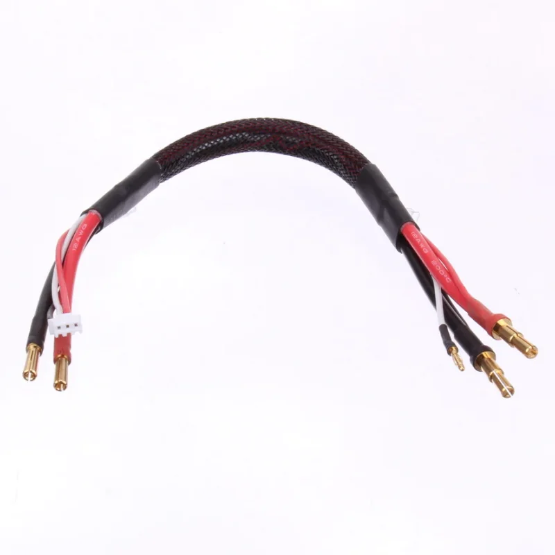 JST-XH Lipo 밸런스 충전 리드 와이어 하네스, 4.0mm 커넥터 포함, RC 2S 3 핀, 4-5mm 스텝 불릿, XT60 암 플러그, 12awg 610mm