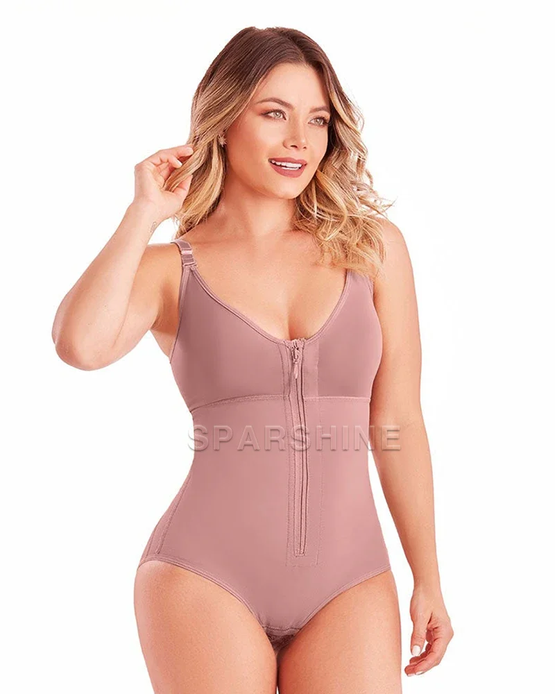 Sexy Back Tied Triangular Bodysuit High Compression Tummy Control Butt Lifting Seamless Shaping Underwear With Bra