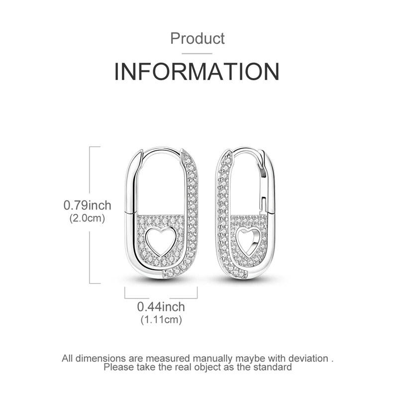 925 Sterling Silver Earrings Women Sparkling U-shaped Zirconium Hoop Earring For Anniversary Wedding Jewelry Gifts