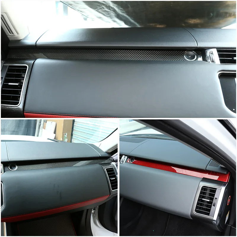 

For Land Rover Range Rover Sport RR Sport 2014-2022 Car Passenger Decoration Trim Stickers Real 100% Carbon Fiber Accessories