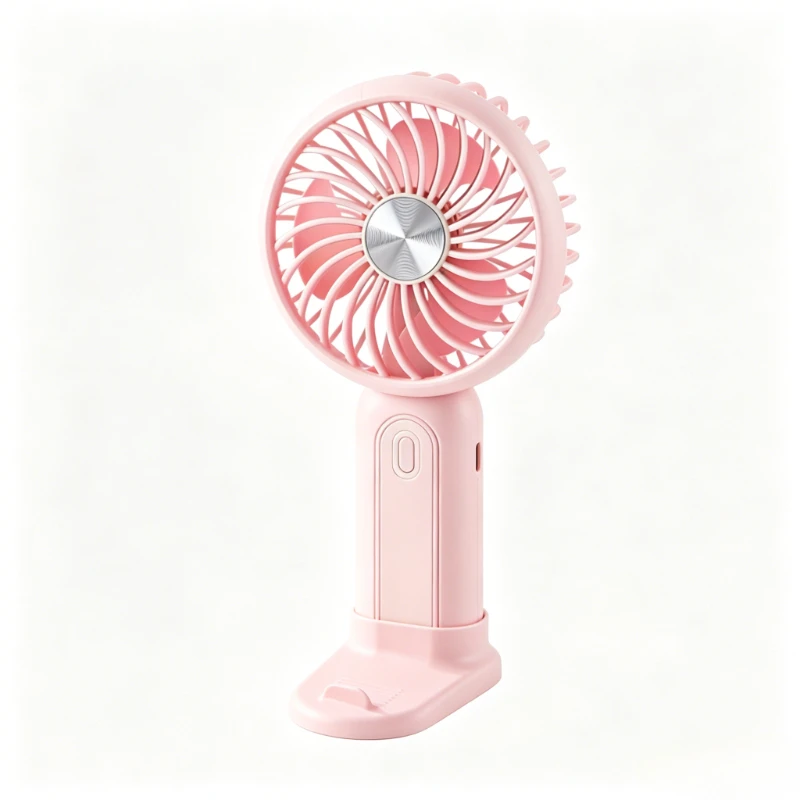 Portable USB Rechargeable Handheld Fan with Phone Holder Functionality - Compact and Multifunctional Summer Gift