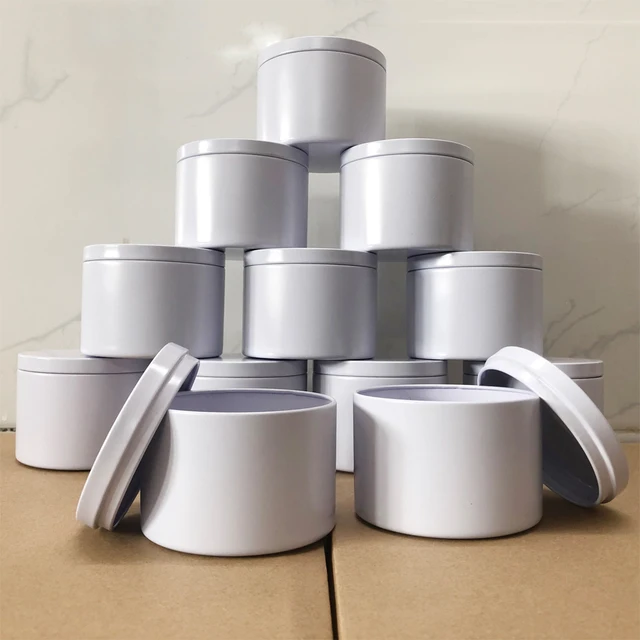 24pcs 8oz Candle tins with lids Doube White Candle Jars,Bulk Candle tins  for Making Candles,Candle Making Jars - AliExpress