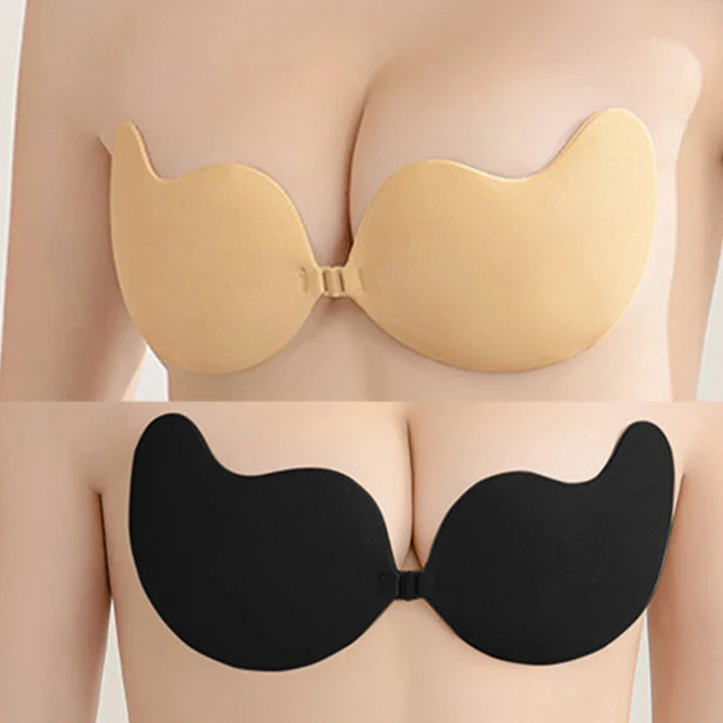 Stick Bra Strapless Push Up Bras Women Backless Lingerie Seamless Silicone Bralette Underwear Invisible Adhesive