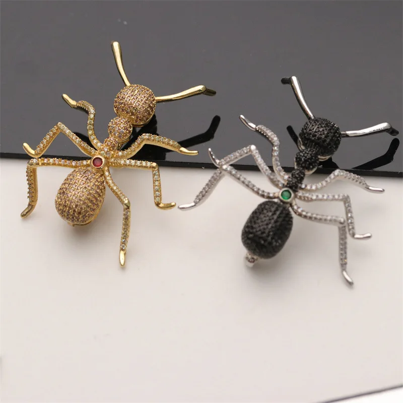 New full diamond large ant brooch inlaid with zircon brooch