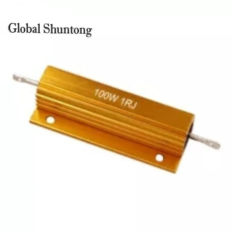 5Pcs 50W 100W Aluminum Power Metal Shell Case Wirewound Resistor 0.01R~100K 1 6 8 10 20 200 500 1K 10K Ohm Resistance RX24 rx24 50w aluminum power metal shell case resistor wirewound resistor 0 01 100k 0 05r 0 1 0 22 0 33r 1 5 8 10r 20 100 120 10k