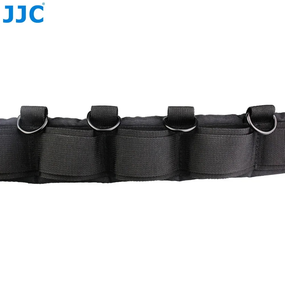 JJC 다기능 야외 사진 삼각대 카메라 가방 렌즈 파우치를 걸기위한 D-링이있는 조절 가능한 허리 스트랩 벨트