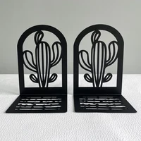 Cacti Book Ends Heavy Duty Metal Bookends Office Desktop Home Bookshelf for Book Lovers Office supplies Book Rack 1