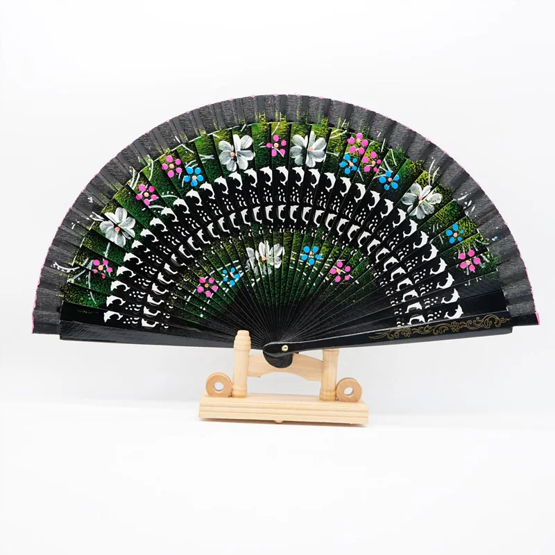 

1Pc Beautiful Craft Gift Party Supplies Double-Sided Dancing Hollow Out Folding Fan