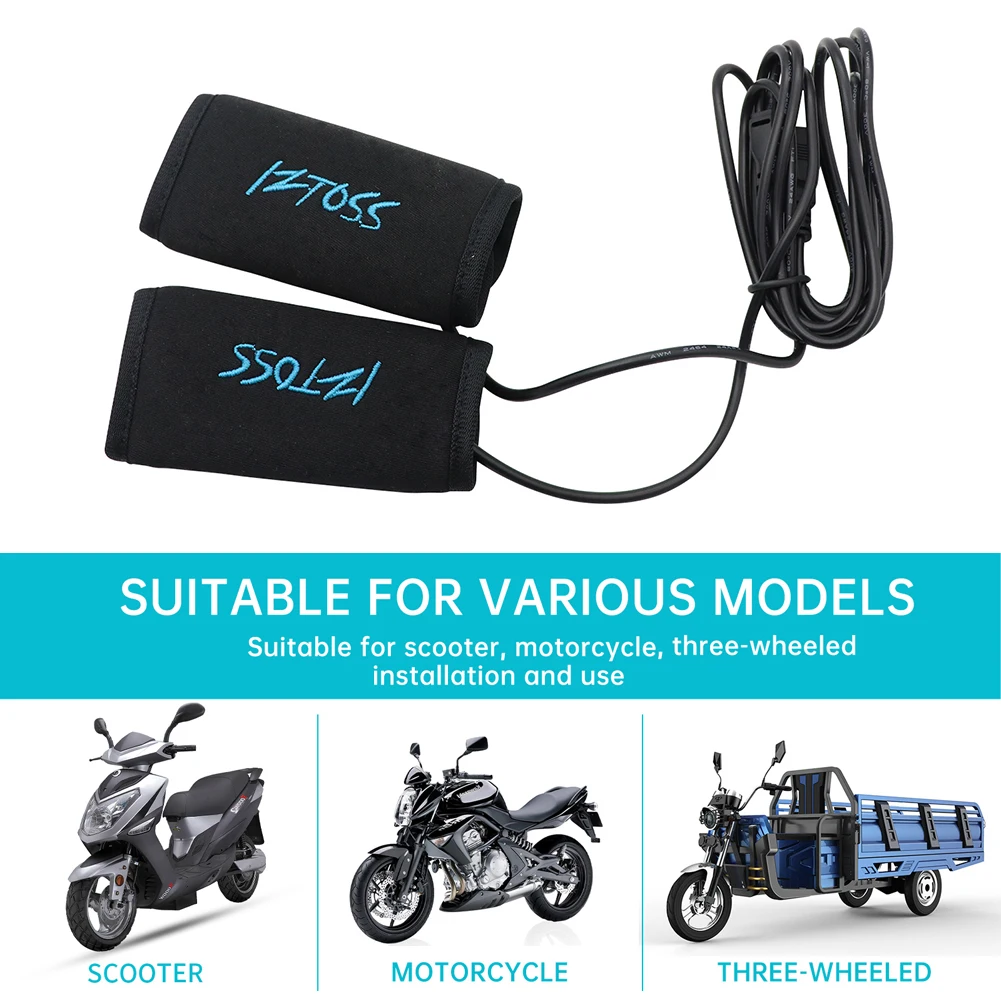 1 Pair Motorcycle Heated Grips USB Electric Bicycle Motorbike Handle Handlebar Warmer Removable Grips Handlebar Heater Cover