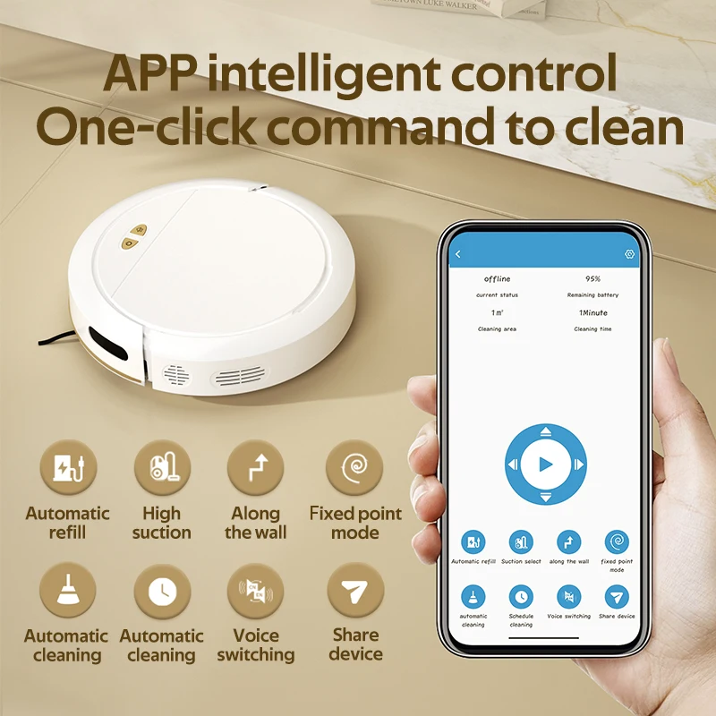 Mi Robot Aspirapolvere 4000Pa Aspirazione Spazzamento Lavaggio Mop App Smart Planted Home Wireless Cleaner Support Alexa Con Google