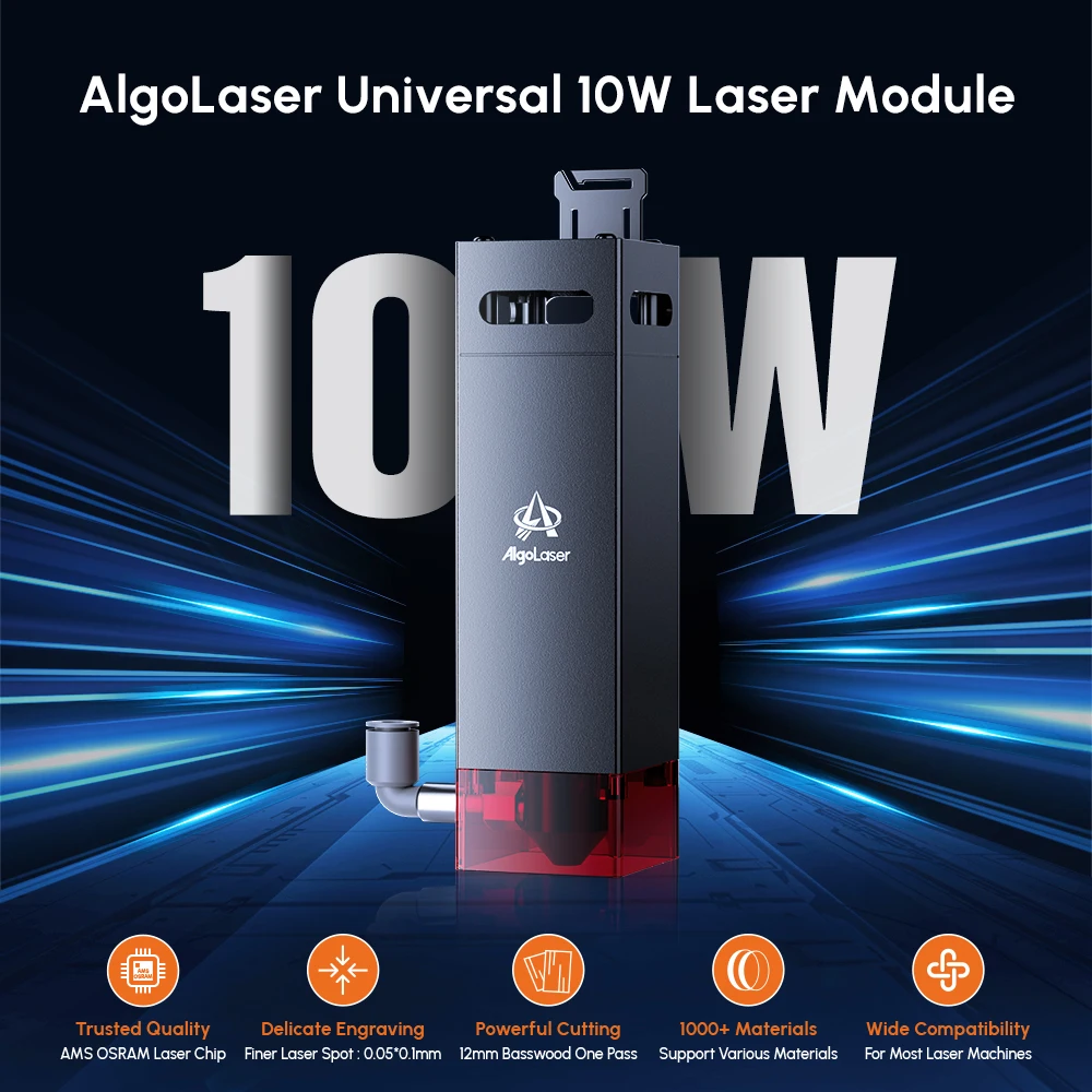 Algolaser 10W Testa Laser Per Algolaser Kit Fai Da Te/Alpha/Delta Incisore Laser Cutter Aggiornamento Parte Di Ricambio Accessori Laser Strumento