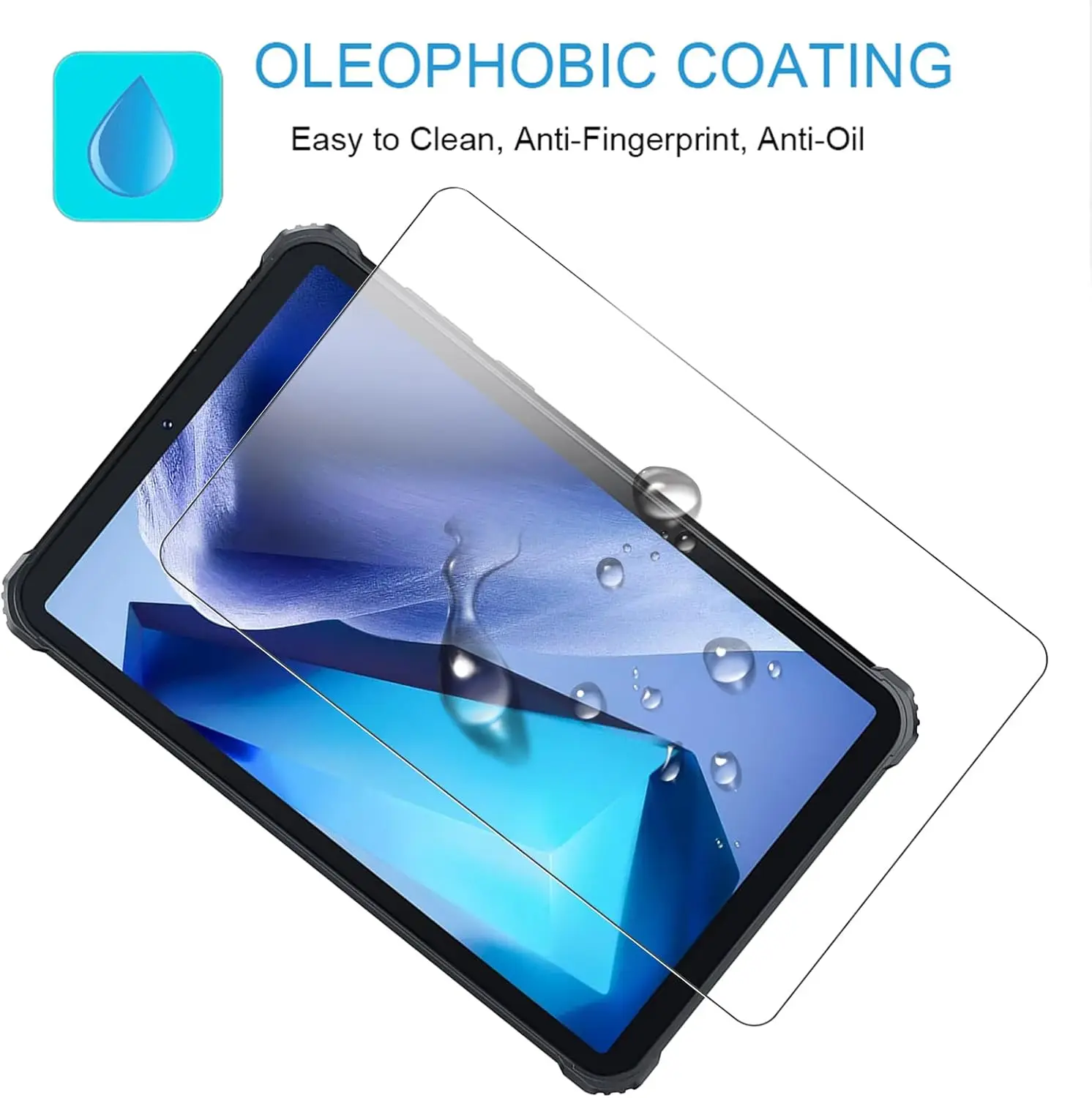 8-Inch HD Clear Scratch-Resistant Tempered Glass Screen Protector, Easy Installation