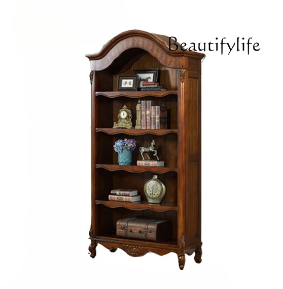 

American-Style Solid Wood Combined Bookcase Bookcase Multi-Layer Shelf Home Living Room without Door Bookshelf