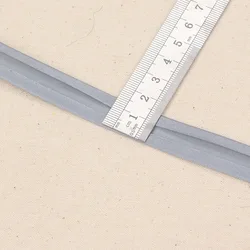 Metallic Gold and Silver Polyester Bias Tape with Cord - 15mm Width for DIY Crafts and Hemming (Grey)
