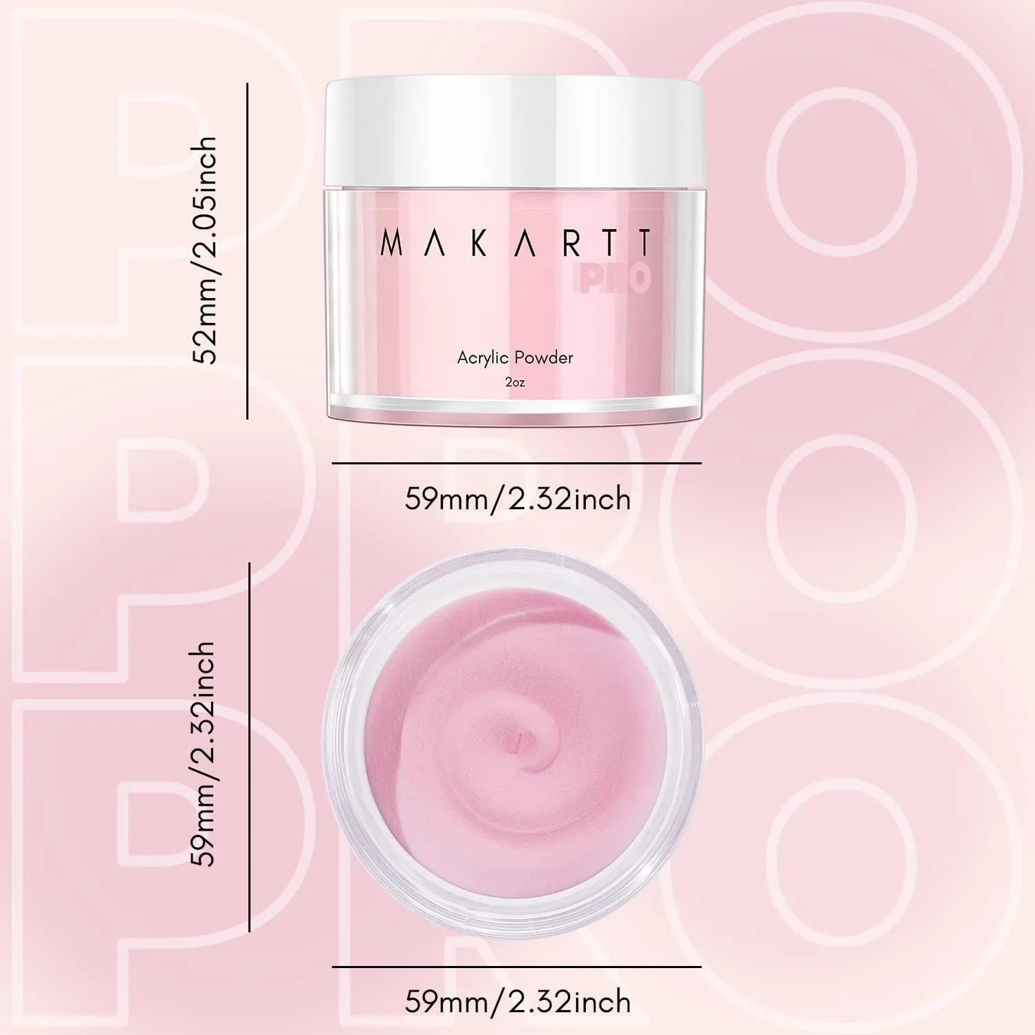 Makartt Acrylic Powder 56g, Acrylic Nail Powder for Nails Extension, Nails Extension for Nail Art