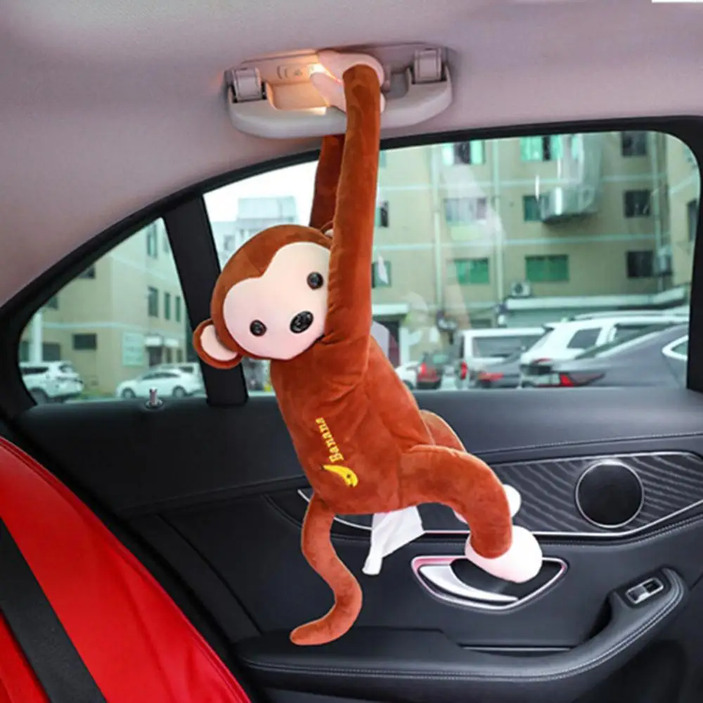 

Creative Cartoon Monkey Home Office Car Hanging Paper Napkin Tissue Box Holder Auto Accessories