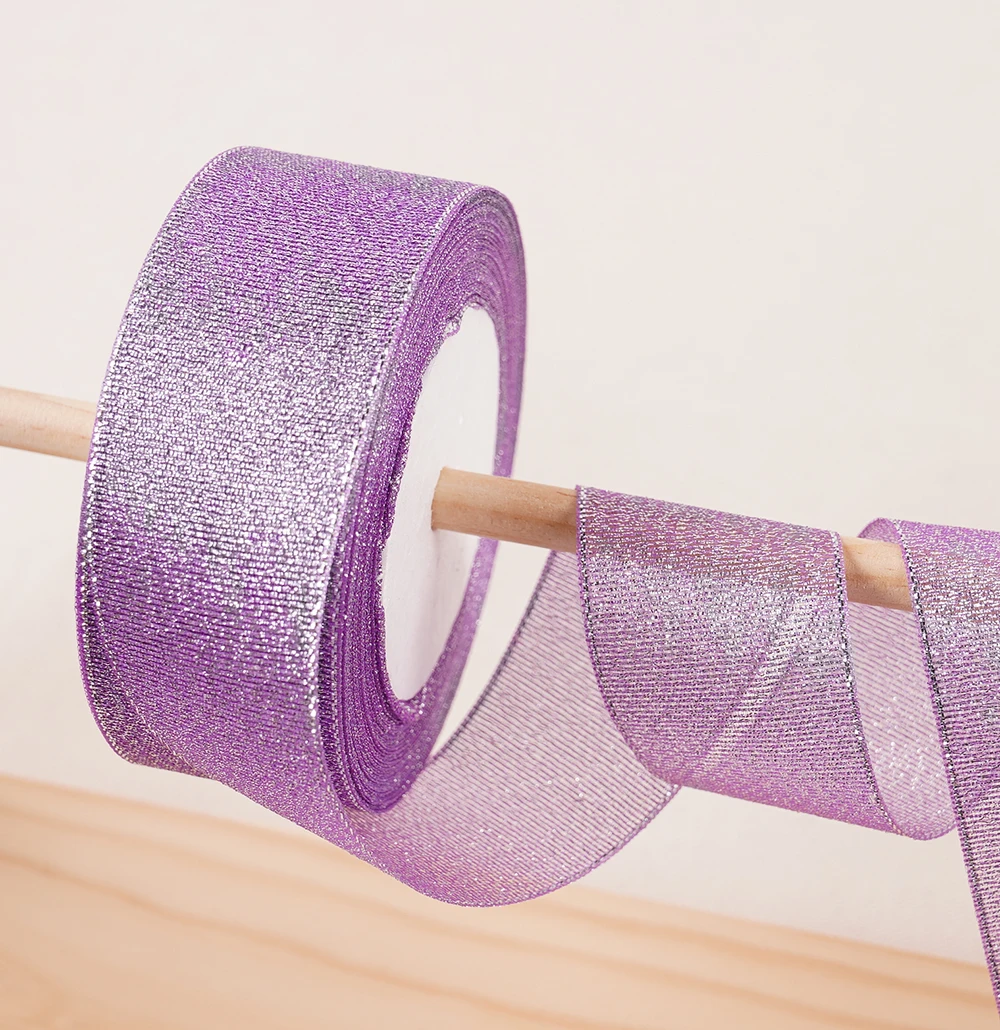 Glitter Ribbon Roll – 40mm, 22 Meters for DIY Crafts, Weddings, and Sewing Projects