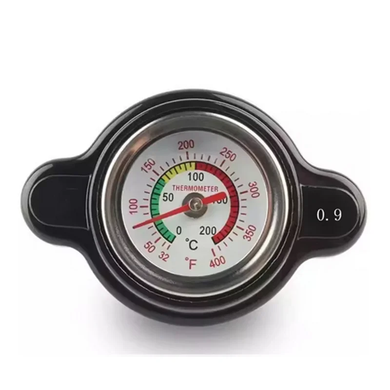 Radiator Cap 1.8 Bar High Pressure Radiator Cap 25.6Psi With Temperature Gauge For Honda Yamaha Kawasaki Suzuki Polaris Ranger Motorcycle ATV