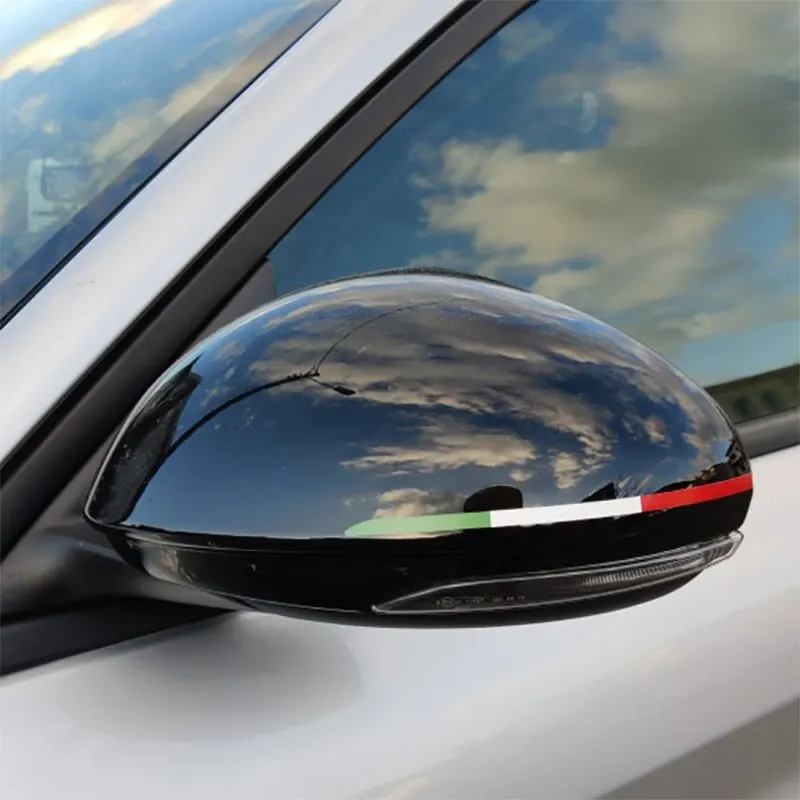 2X Auto-Rückspiegel-Aufkleber für Alfa Romeo Sportiva Giulia Giulietta 159 156 MITO Stelvio Fiat 500 Abarth 595 695 Punto TIPO