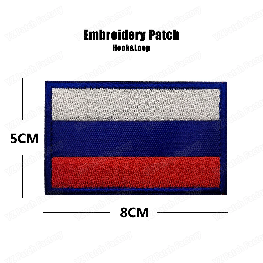 Zippers 1PCS Full Embroidery Belarus Chechnya Flag Patch Backpack Bag Jacket Armband Badge Hook and Loop Double Side 8cm * 5 cm DIY Craft Supplies Fabric & Sewing Supplies