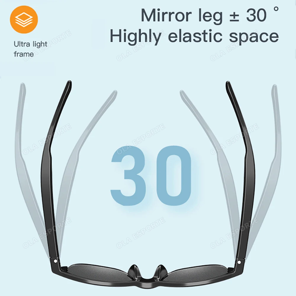 Touch Based Intelligent Bluetooth Glasses with Bone Conduction For Outdoor Sports Calls Sunglasses Business Wireless Headphones