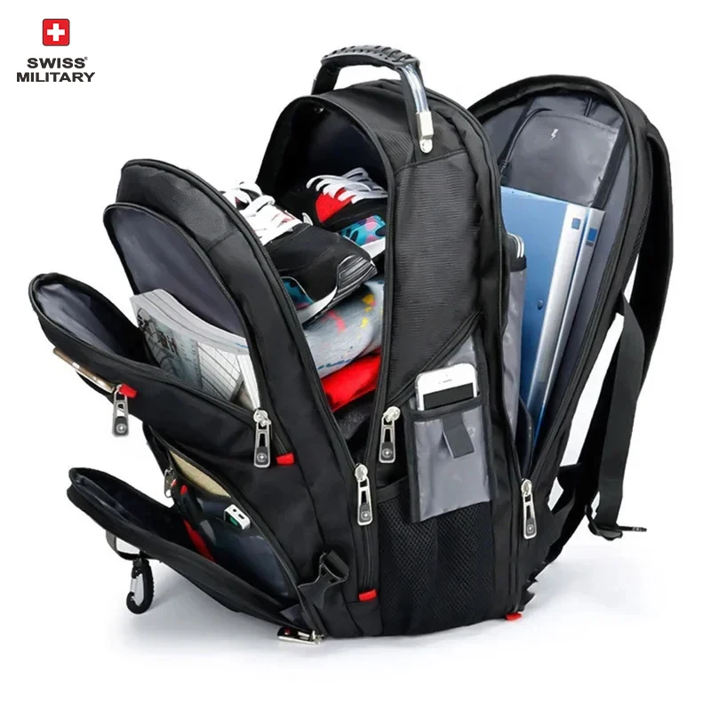 17 Inch Laptop Backpack 45L Travel Bag USB Charging Port Water Resistant