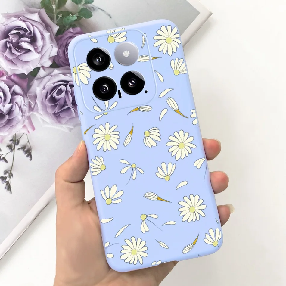 Sunflower Pattern Candy Color Soft Silicone Back Cover