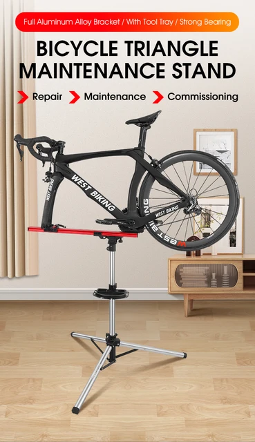 プロの自転車のメカニックと自転車の修理スタンド,調整可能なワーク