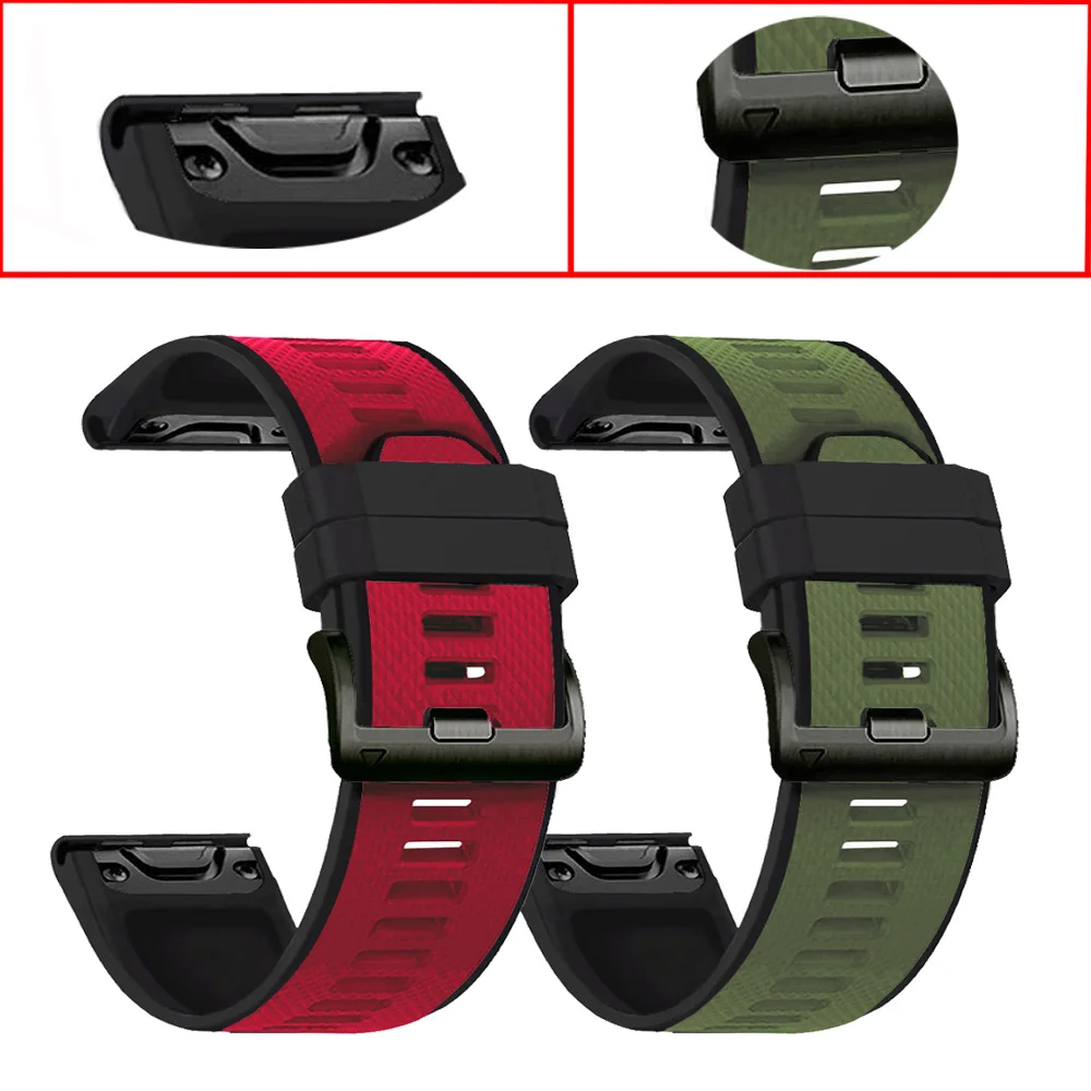 For Garmin Tactix Delta Bracelet 26Mm Silicone Quick Easy Fit Strap For Garmin D2 Bravo/Descent Mk1/Enduro Sports Wristband