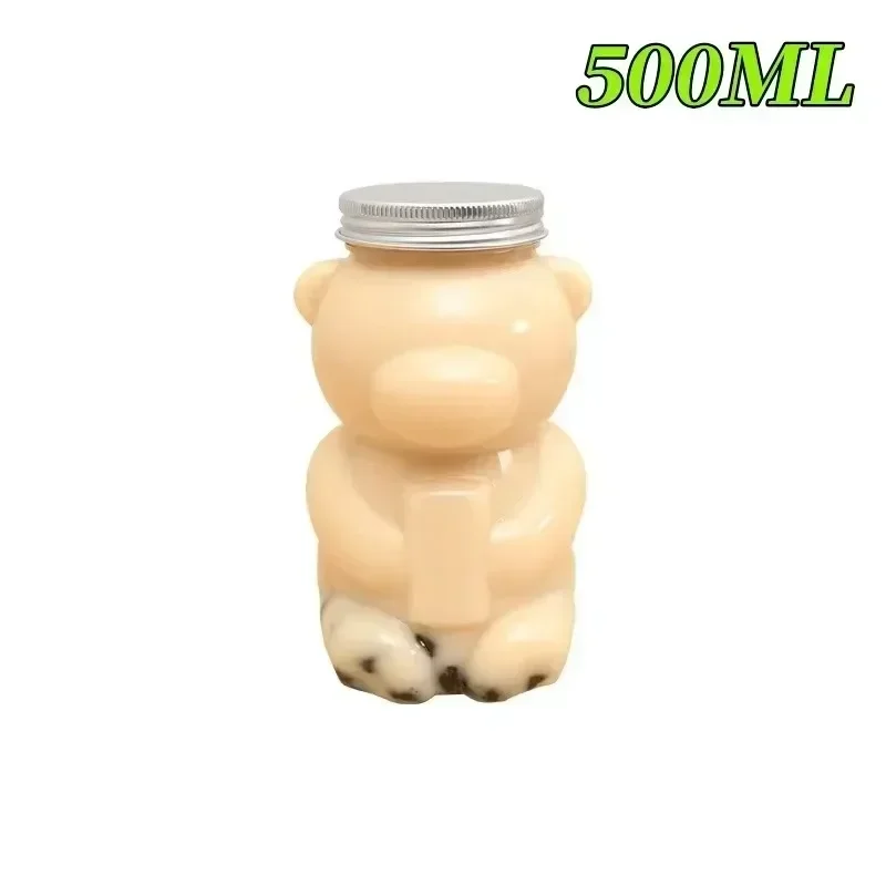 Transparent 500ML Bear Shaped PET Bottle