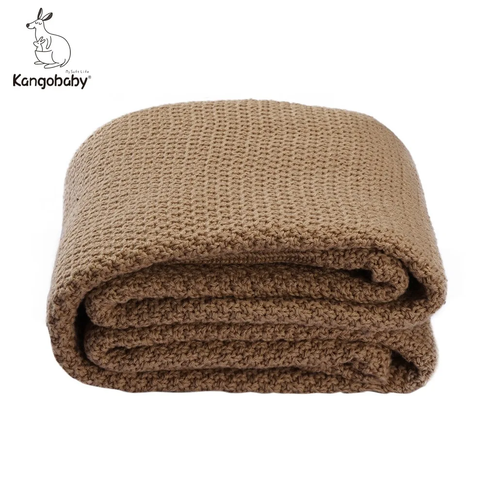 Newborn Baby Blankets 90*70cm Knitted Infant Kids Boys Girls Ultra-Soft Cotton Muslin Swaddle Wrap Stuff Toddler Comforter Sheet