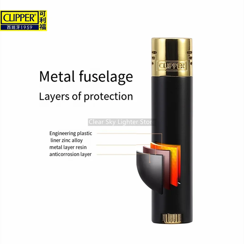 Description Picture 5 of itemSpanish Original Clipper Lighters Direct Jet Flame Butane Gas Metal Electronic Lighters Collection Of High-quality Men'S Gadgets