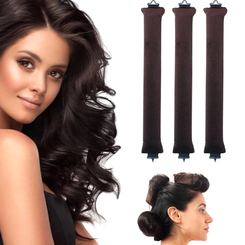 Lazy Hair Curlers No Heat Hair Rollers Curls Sleeping Soft Flexi Rods With Hook Styling Tools Heatless Curling Rod Headband