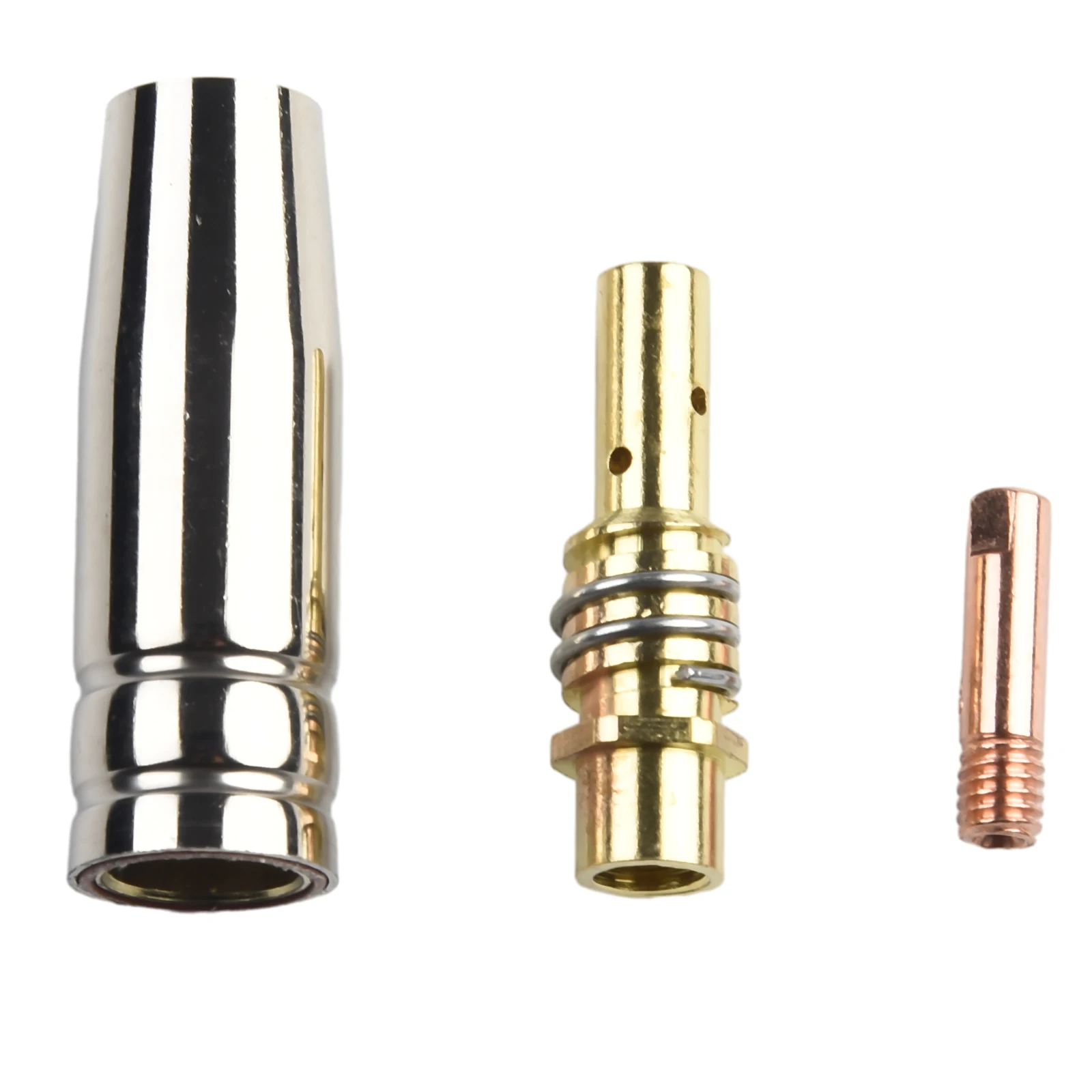 

3 Pcs Welder Nozzle Kit 15AK Conductive Tip Nozzles Contact Tips For MIG Welding Torch Welding 0.6/0.8/0.9/1.0/1.2mm