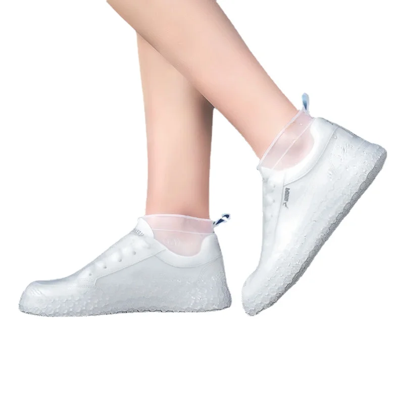 New Women Men Kids Fashion Shoes Covers Silicone Shoes Protector For Rainy Days Slip-resistant Footwear Accessories