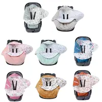 C9GB Baby Car Seats Wrap Blanket Breathable Cotton Baby Swaddles Multiple Pattern