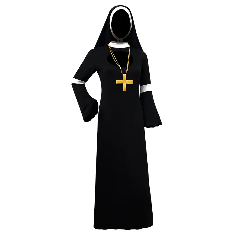 Halloween Nun Role-playing Costumes Sexy Women's Clothing Medieval Adult Blessing Church Costumes Carnival Party Stage