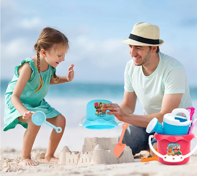 9Pcs Children Summer Outdoor Seaside Beach Toy Set Shovel Bucket Tool Sand Digging Game Color Multifunctional Puzzle Gift XPY 5