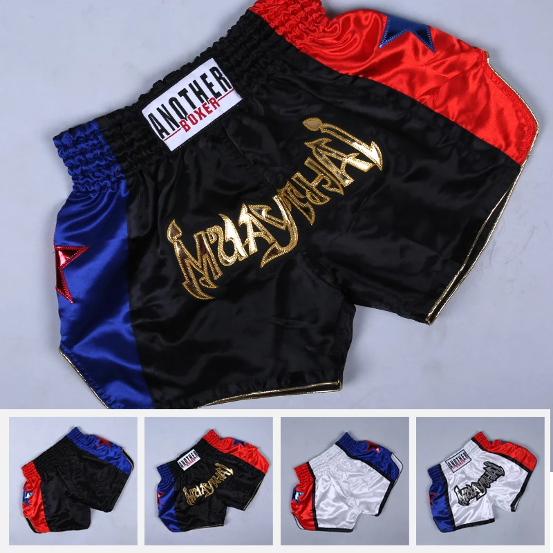 1PCS Anotherboxer- Unisex Boxing Shorts Muay Thai MMA- Training Gyms Fitness Pants For Adult And Kids Boxing Accessories