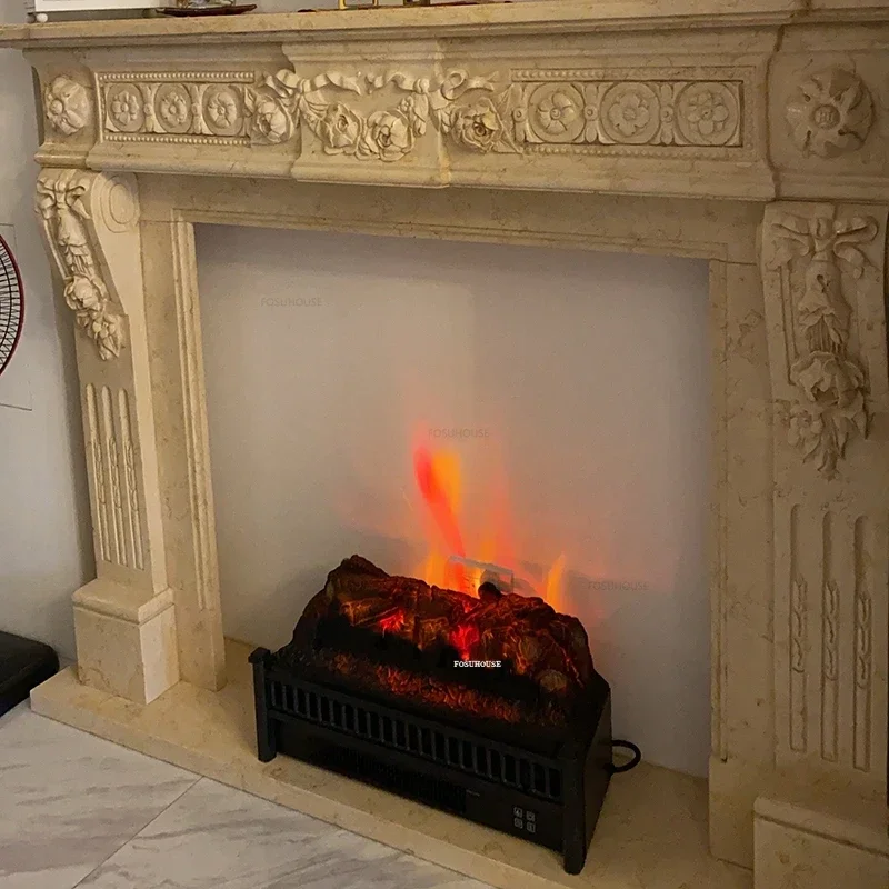 American Fireplaces Decorative Cabinet Charcoal Brazier Heater Home Decor Simulated Firewood Flame Electronic Fireplace N