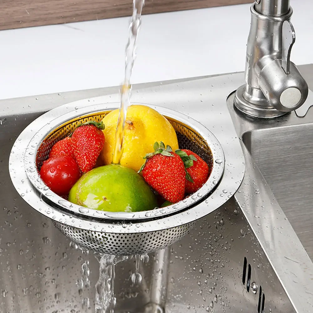 Stainless Steel Swan Sink Strainer Basket Removable Goosehead Storage Drainage Basket Goosehead Hanging Wet & Dry Drainage Racks