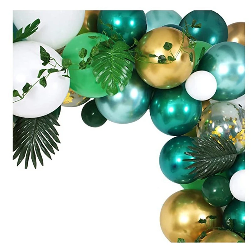 

Воздушный шар для сафари, тема джунглей, зеленые/Золотые воздушные шары для дня рождения/арочный комплект