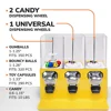 Gumball and Candy Machine with Stand - Yellow Triple Vending   Interchangeable Canisters 5