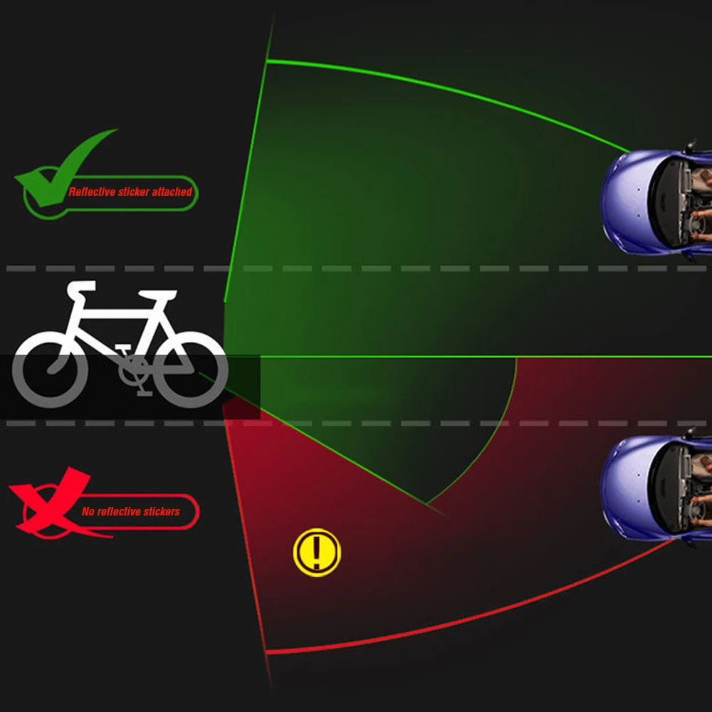 Autocollant réfléchissant en forme d'étoile, 6 pièces, pour voiture,  avertissement de sécurité, pour camion, remorque de moto, autocollant