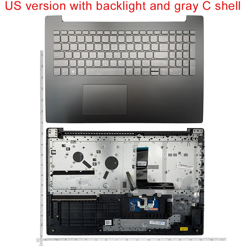 Laptop Shell para Lenovo Ideapad Palmrest Cover com us Backlight Keyboard Tampa da Caixa Base Inferior 5cb0r46705 33015ich 330-15 Ich - Imagem 2